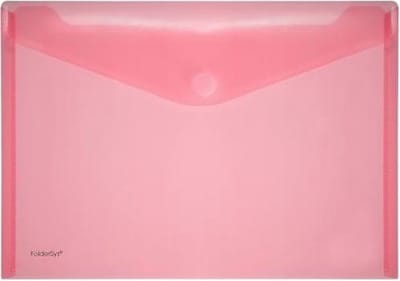 Enveloptas Foldersys A4 dwars PP transp rood A4 Velcro Envelop Rood