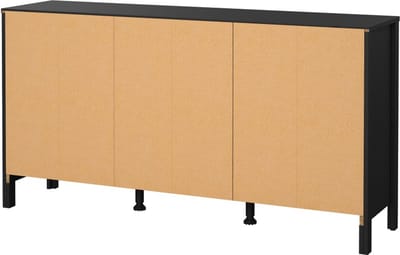 Madrid dressoir 2 deuren 3 laden zwart mat.