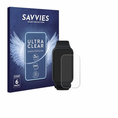 Savvies - Screenprotector voor Xiaomi Smart Band 9 Active - Folie Beschermfolie transparant 6 Stuks