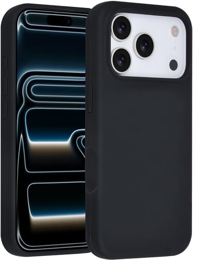 TUNIQ telefoonhoesje voor Apple iPhone 17 Pro - Siliconen backcover - Zwart