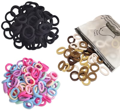 300 gekleurde haarringen, veelkleurige babyhaarbanden, snoepkleurige katoenen haarbanden, kinderhaaraccessoires, geschikt voor meisjes en kleine kinderen
