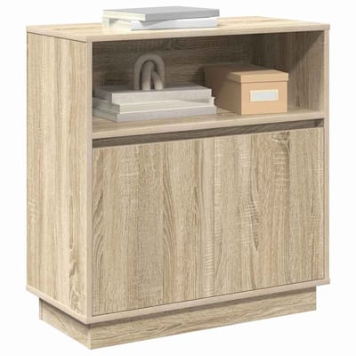 vidaXL - LED - Dressoir - Sonoma - Eik - 71 - x - 34,5 - x - 75 - cm - Bewerkt - hout