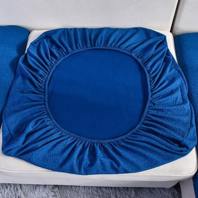 Seersucker Effen Kleur Elastische Bank Zitkussenhoes Stoelhoes Bankhoes Beschermhoezen Meubelbeschermer 1 /2 /3 /4 Zits 1PC Normal Size-1