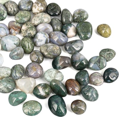 Natuurlijke Tumbled Stones Set van 2 cm voor Kinderen met Zwarte Tas - Perfect voor Schatzoeken en Gelukstenen