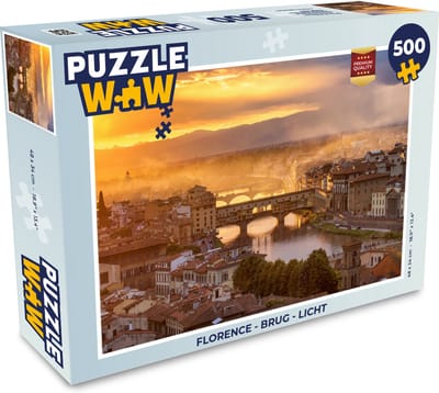 Puzzel Florence - Brug - Licht - Legpuzzel - Puzzel 500 stukjes