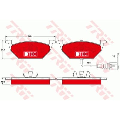 Remblokset, schijfrem TRW GDB1386DTE