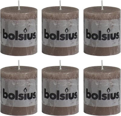 Rustieke stompkaars 6-pack 80/68 mm in 33 kleuren