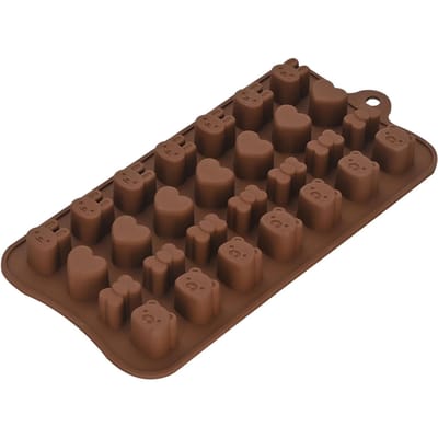 Chocolade Snoep Vorm Schattige Siliconen Bakvorm Herbruikbaar voor IJsblokjes Gelei Pudding CC-090 black