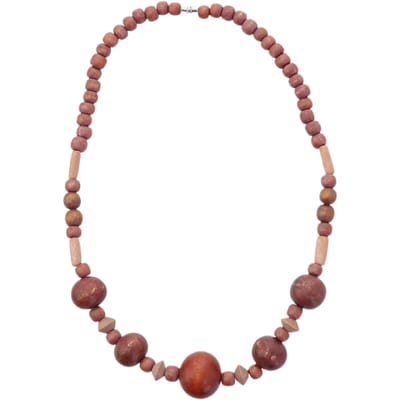 Behave – ketting met ronde houten kralen – soft natural stijl
