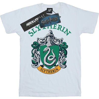 Harry Potter Jongens Slytherin T-shirt (Wit)