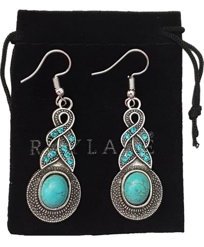 Oorbellen Hangers - Turquoise Blauw - Druppel Oorhangers Rhylane