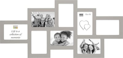 Deknudt Frames fotolijst S65SW7 - grijs - hout - 8 foto's 10x15 cm