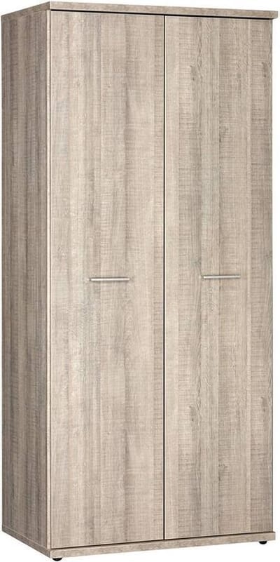 Kledingkast 2 Deurs - 200 x 90 x 58cm - Donker Grijs Hout - Bavel