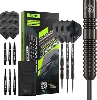 KOTO – Sting Black Straight - 90% Tungsten - Dartpijlen - 10 Gram - Zwart - Steeldarts