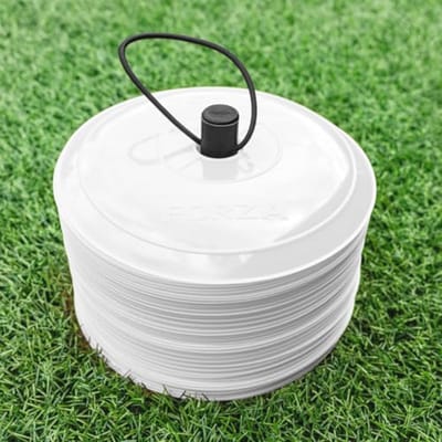 Platte Trainingsmarkerkegels - 50 stuks, 9 inch breed, Ultra-duurzaam - Perfect voor Voetbal, Rugby, Hockey en Meer