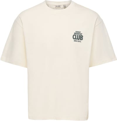 Only & Sons T-shirt Onsfred Run Club Boxy Ss Tee 22039591 Egret/breakfast Mannen Maat - XL