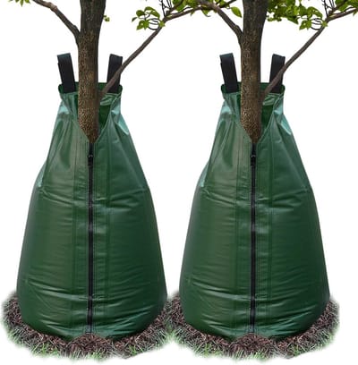 Boomirrigatiezak, 2 stuks 75 liter waterzak voor bomen, grote irrigatiezak voor bomen van uv-bestendig pvc, irrigatiezak voor continue en gerichte irrigatie van bomen