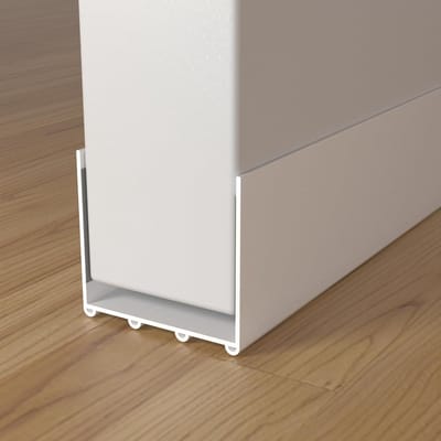 Tochtstrip voor deuren, kan deurafdichting met een lengte van 39 inch afsnijden, deurafdichting tochtstrip zelfklevend (Wit)
