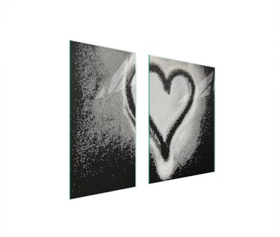 TMK ArtDeko - Glasplaat Beschermer - 75x52cm - Hartglas - Serce Motief