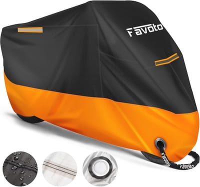Waterdichte XL Motorhoes 210D - UV- en Hittebestendige Buitenbescherming met Gespen