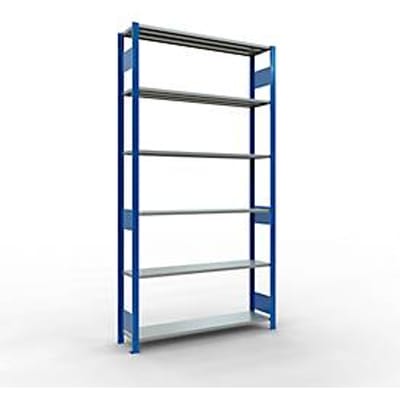 SCHULTE Lagertechnik - Boutloos basisrek - 2500x1300x300 mm, type 150 kg