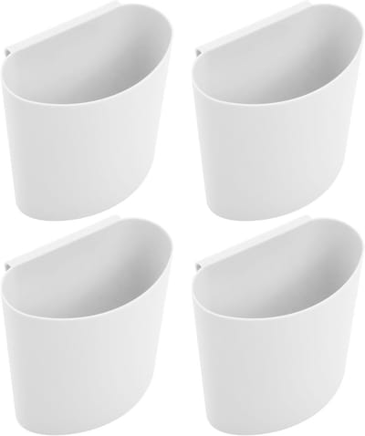Dailygoods- Afvalemmer 4 stuks - Hangende Afvalemmer - Organizer - Opbergcontainer - Potloodhouder - Kunststof 12 x 11,5 x 7 cm - Opbergmand