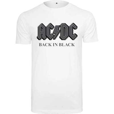 Merchcode AC/DC - Back In Black Heren Tshirt - S - Wit