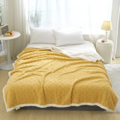 Dubbelzijdige Sherpa Fleece Deken - Super Zacht en Warm, 150x200 cm