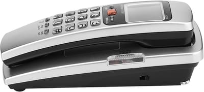 Bureautelefoon Nummerherkenning - Vaste Telefoon - Thuis Kantoor - Kristal Knop Opslag - 30 Oproepen - Zilver