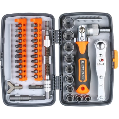 38-delige precisie ratelschroevendraaier bitset magnetische schroevendraaierset elektronica reparatiegereedschapsset set 1