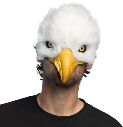 Boland - Pluchen masker Witte adelaar - Volwassenen - - Vogel - Funny - Cosplay