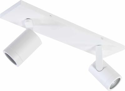 Opbouwspot Aston | Wit Metaal | Rechthoek | GU10 | 2-voudig | 40cm