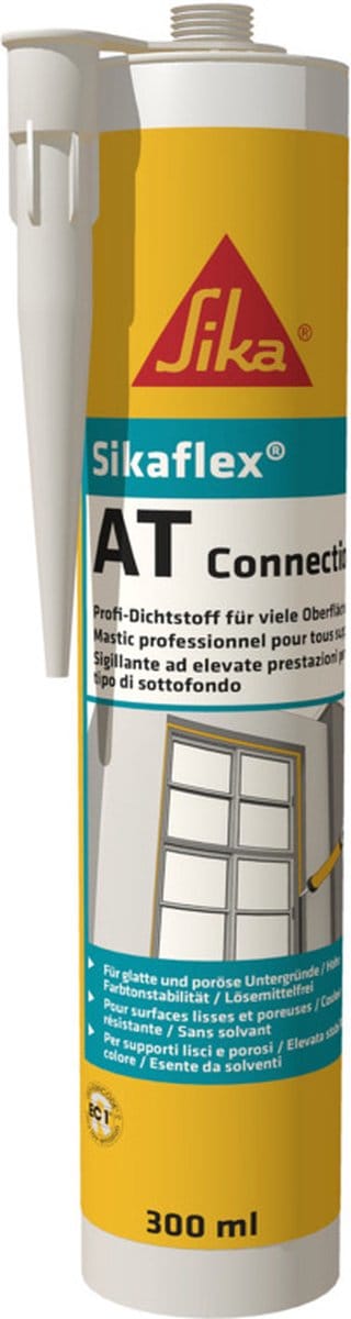 Sikaflex AT Connection afdichtingskit - 300 ml koker - grijs - voor aansluitvoegen gevels kozijnen