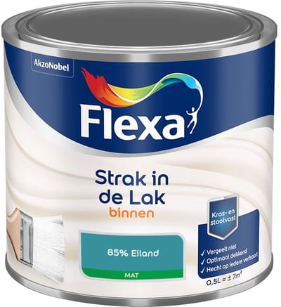 Flexa - Strak In De Lak Binnenlak Mat - 85% Eiland - Mengverf - 500 Ml