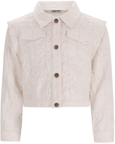 Like Flo F602-5316 Meisjes jasje wit- Maat 104