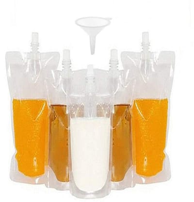 Dailygoods- Drankzak 50 Stuks - Transparante Zak - Lekbestendig - Waterdicht - Voor Sap/Thee/Melk - Hoogwaardig Kunststof - Drankcontainer