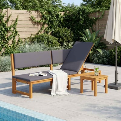 vidaXL Ligstoel Olie Natuurlijk 200 x 57 x 75cm Massief acaciahout