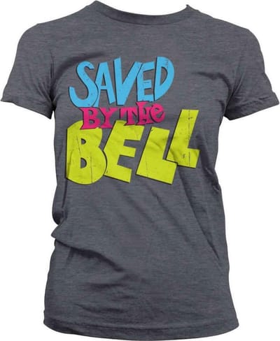 Saved By The Bell Dames Tshirt -S- Distressed Logo Grijs