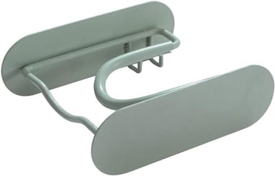 Föhnrek Muurbevestiging - Haardroger Houder Standaard - Badkamer Organisatie - Stevig Smeedijzer - 12 x 10 x 4 cm - Lichtgroen