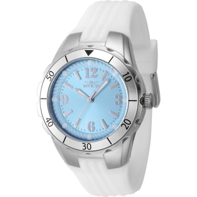 Invicta Angel 48848 Dames Horloge - Quartz Uurwerk - Roestvrij Staal met blauwe Wijzerplaat - 38mm