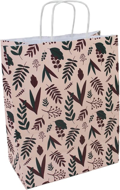 Papieren tasjes 50 stuks - Print / Multi colour - A4 25x31x12 - Cadeautasjes - Papieren tasjes met handvat