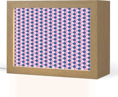 Nachtlampje 20x15 cm - Kinder lampje - Patroon - Schubben - Blauw - Roze - Tafellamp kinderkamer - Slaapkamer lamp - Bedlamp kinderen - Kinderlampje stopcontact - Wandlamp babykamer - Nachtlampjes