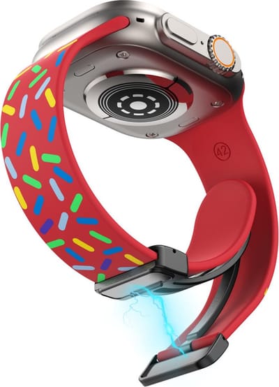 Siliconen bandje - geschikt voor Apple Watch 1/2/3/4/5/6/7/8/9/10/11/ SE (1,2,3) met maat 38 mm / 40 mm / 41 mm en 42 mm (Watch 10/11) - rood
