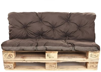 Stervia Palletkussen - Tuinstoelkussen - Extra Zacht - Inclusief Trekkoorden - Ergonomische Zitting - Bruin - 120 x 80 x 50 cm