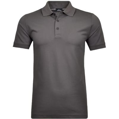 Ragman Piqué Poloshirt Uni No Logo Leisteen / male