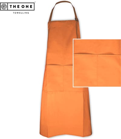 The One Towelling Keukenschort - Schort - Verstelbare band - 35% Katoen / 65% Polyester - One size - Oranje