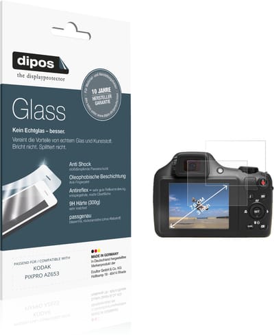 dipos – 2x Matte Pantserfolie geschikt voor KODAK PIXPRO AZ653 | 9H Screenprotector