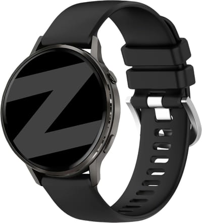 Bandz Siliconen 'Classic' bandje geschikt voor Garmin Vivoactive 4s / Vivomove 3s / Venu 4 - 41mm / Venu 3s / Venu 2s / Forerunner 265s / Forerunner 255s - Zwart