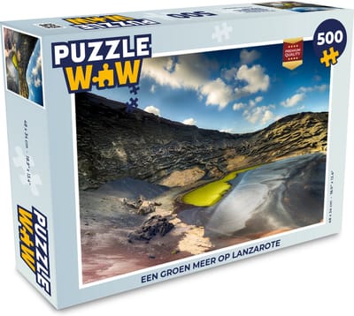 Puzzel Een groen meer op Lanzarote - Legpuzzel - Puzzel 500 stukjes