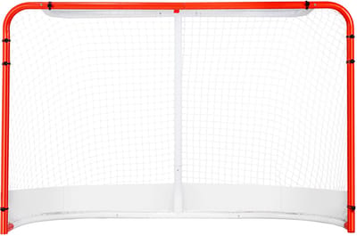 Straathockeynet, Stalen Ijshockeydoel voor Binnen En Buiten, OfficiëLe Professionele Ijshockeytrainingsdoelset, Draagbaar Ijshockeydoel met Net, Eenvoudig Te Monteren, 72“ X 48”, Wit/Rood